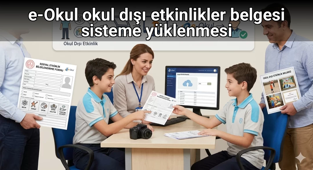 e-Okul okul dışı etkinlikler belgesi sisteme yüklenmesi 